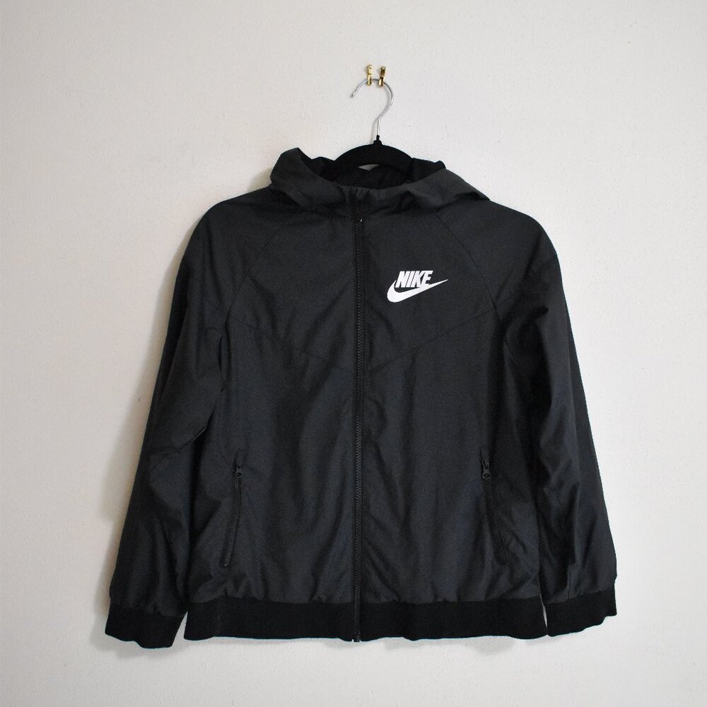 Nike Loose Fit Black Bomber Jacket Size Medium